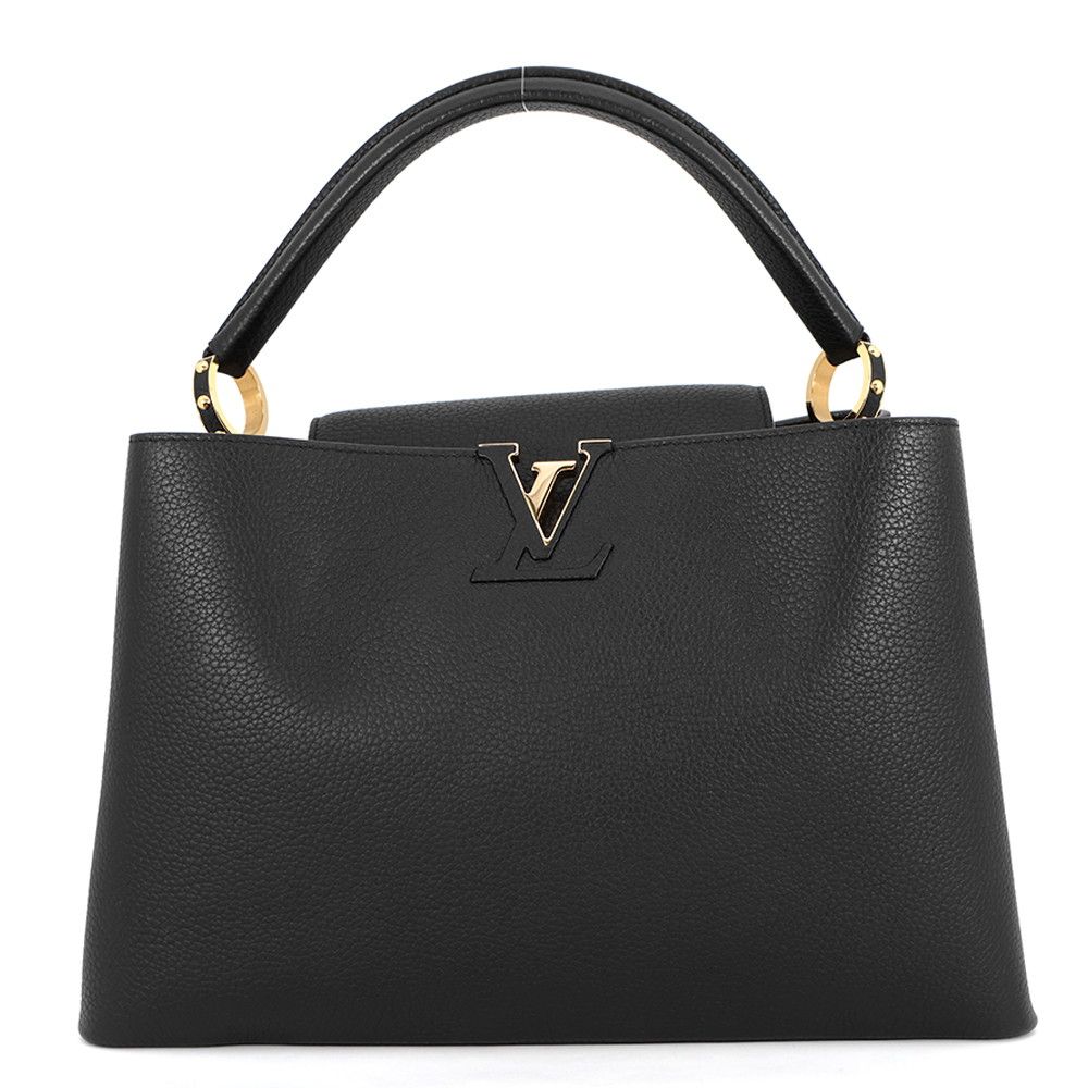 Louis Vuitton Handbag Capucines MM Taurillon Leather Bag Black