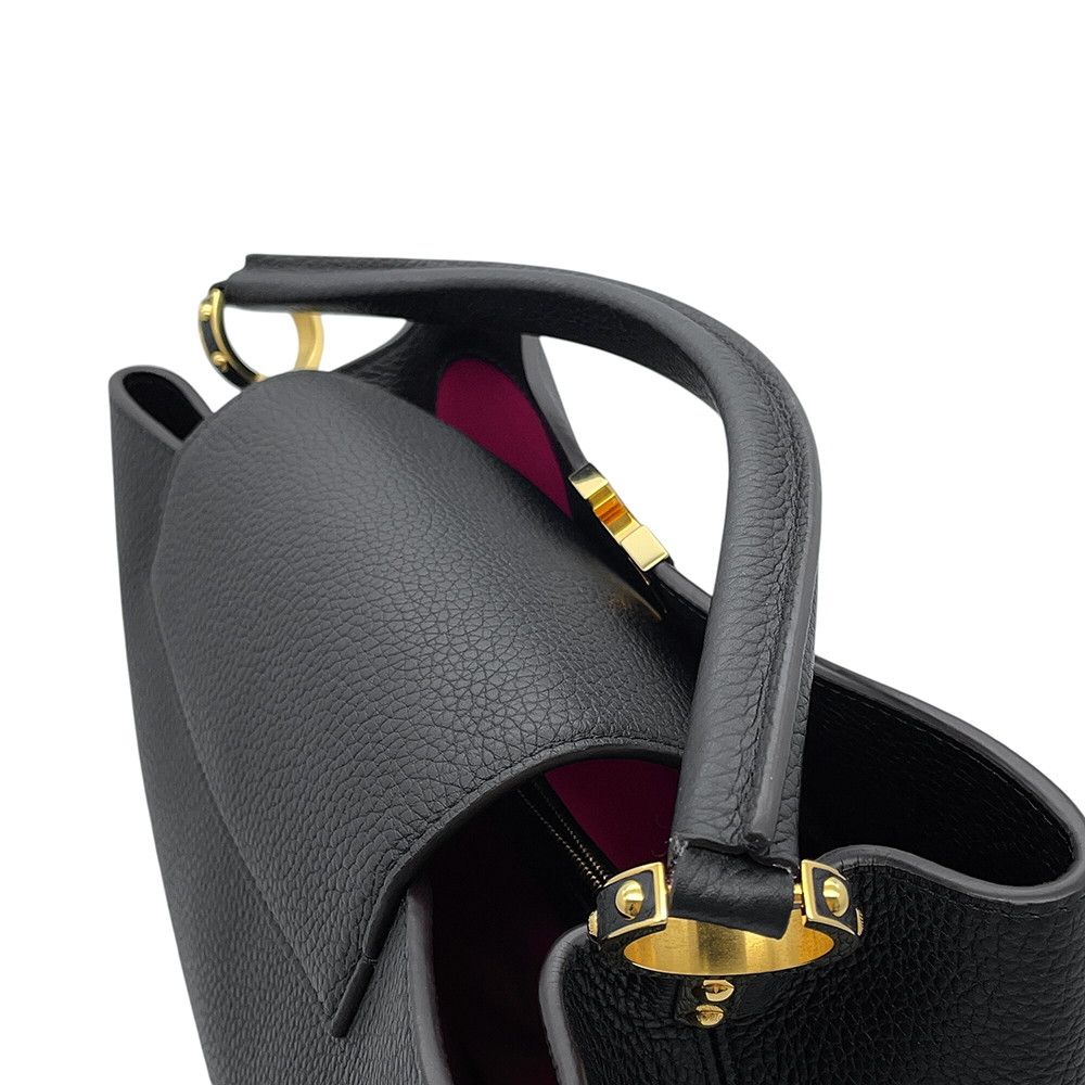 Louis Vuitton Handbag Capucines MM Taurillon Leather Bag Black — view 8