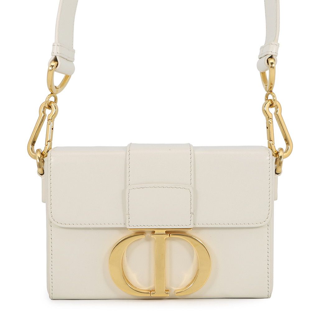 Dior Shoulder Bag 30 Montaigne Box Leather White