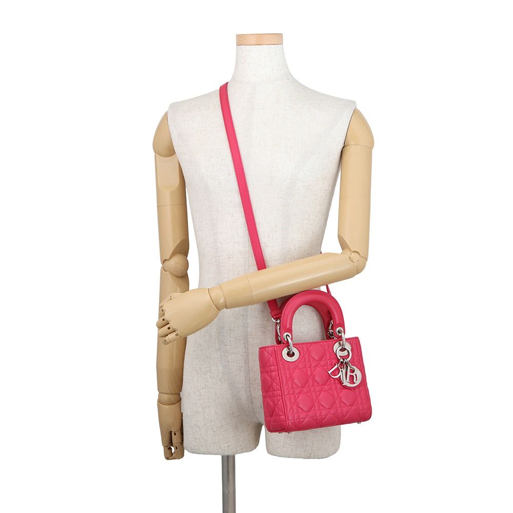 Dior Handbag Cannage Lady Mini Leather 2-Way — view 5
