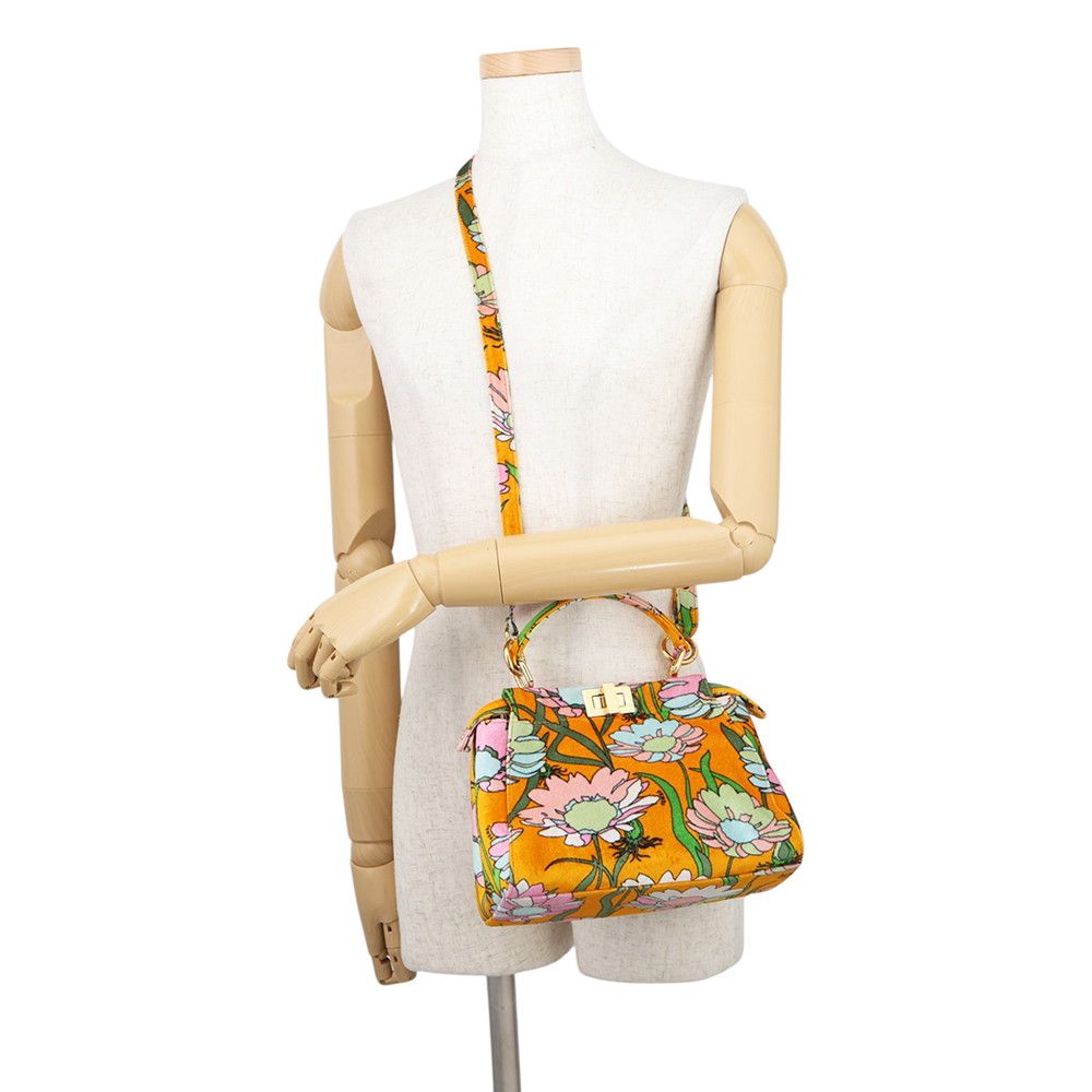 Fendi Handbag Peekaboo Iconic Mini Velour 2-Way — view 5