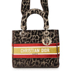 Dior Handbag Light Velvet 2-Way Leopard