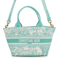 Dior Handbag Toile de Jouy Embroidery Pannier Chapeau 2-Way