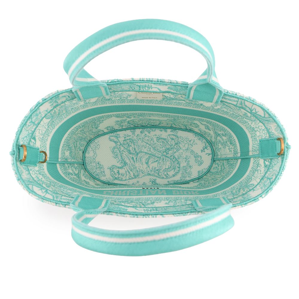 Dior Handbag Toile de Jouy Embroidery Pannier Chapeau 2-Way — view 6