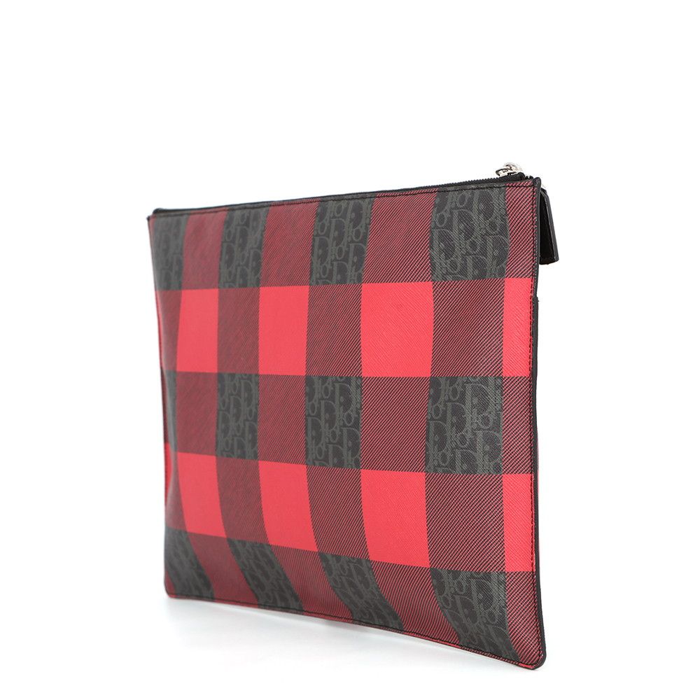 Dior Clutch Homme Trotter Plaid Black — view 2