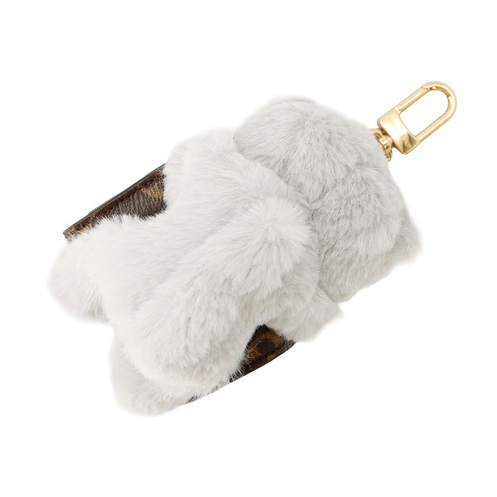 Louis Vuitton Bag Charm Monogram Faux Fur LV Kitten Earphones Case — view 3