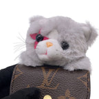 Louis Vuitton Bag Charm Monogram Faux Fur LV Kitten Earphones Case — view 6