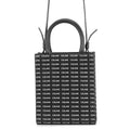 Celine Mini Vertical Cabas Logo Leather 2-Way Shoulder Bag Black White