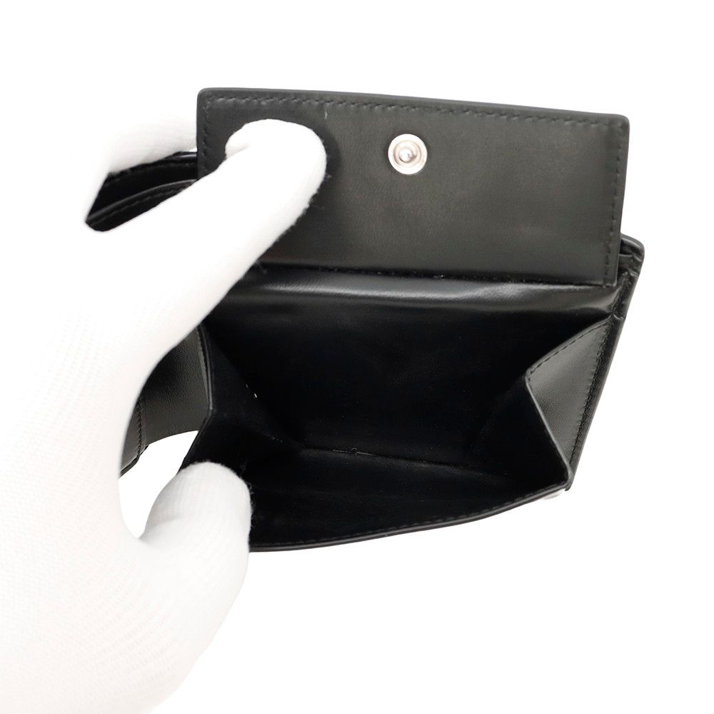 Saint Laurent Paris Bifold Wallet Compact Leather Black — view 6