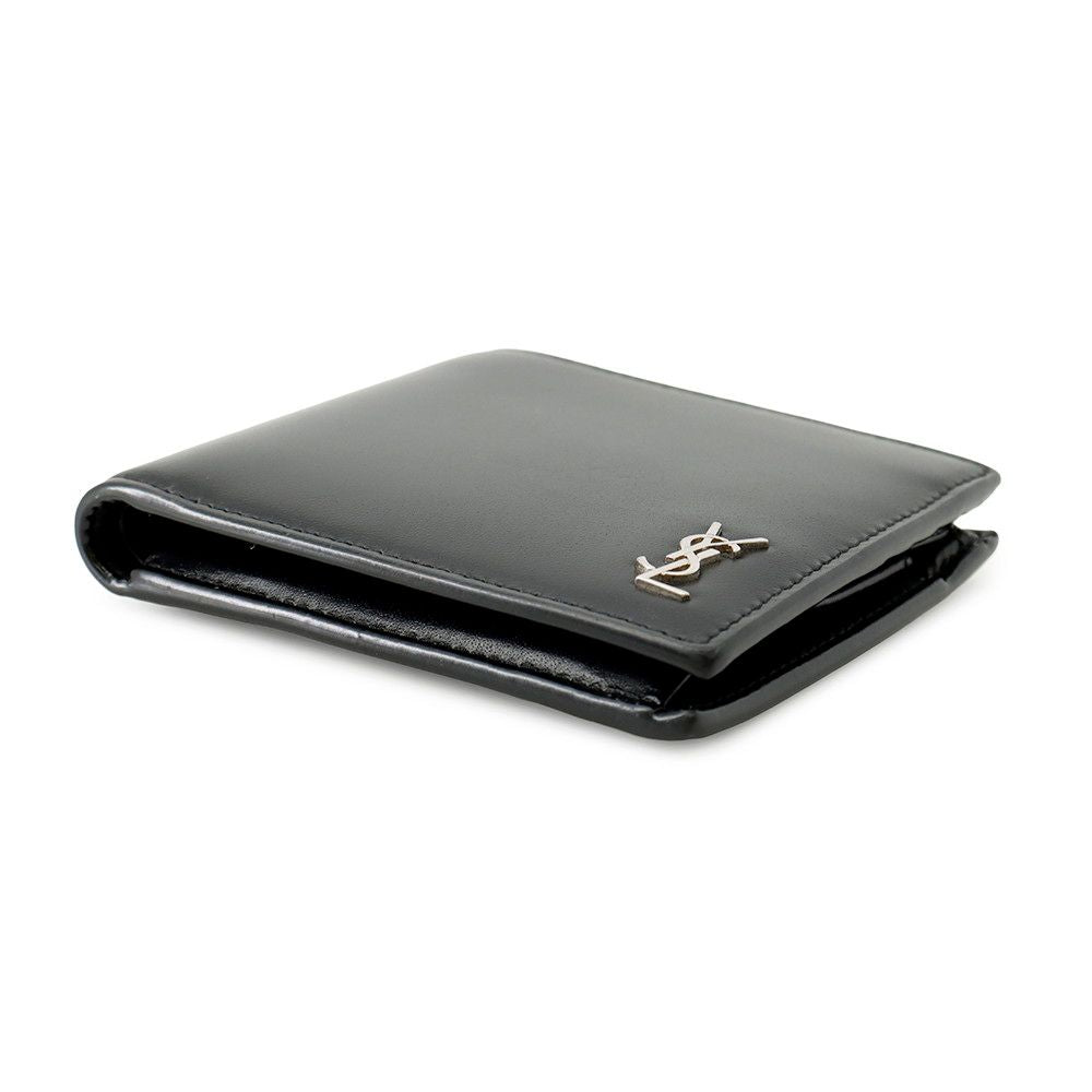 Saint Laurent Paris Bifold Wallet Compact Leather Black — view 2