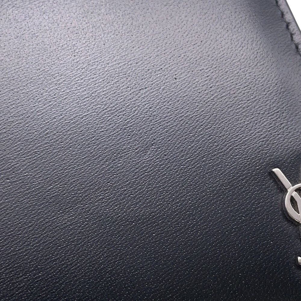 Saint Laurent Paris Bifold Wallet Compact Leather Black — view 7