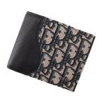 Dior Bifold Wallet Saddle Jacquard Black