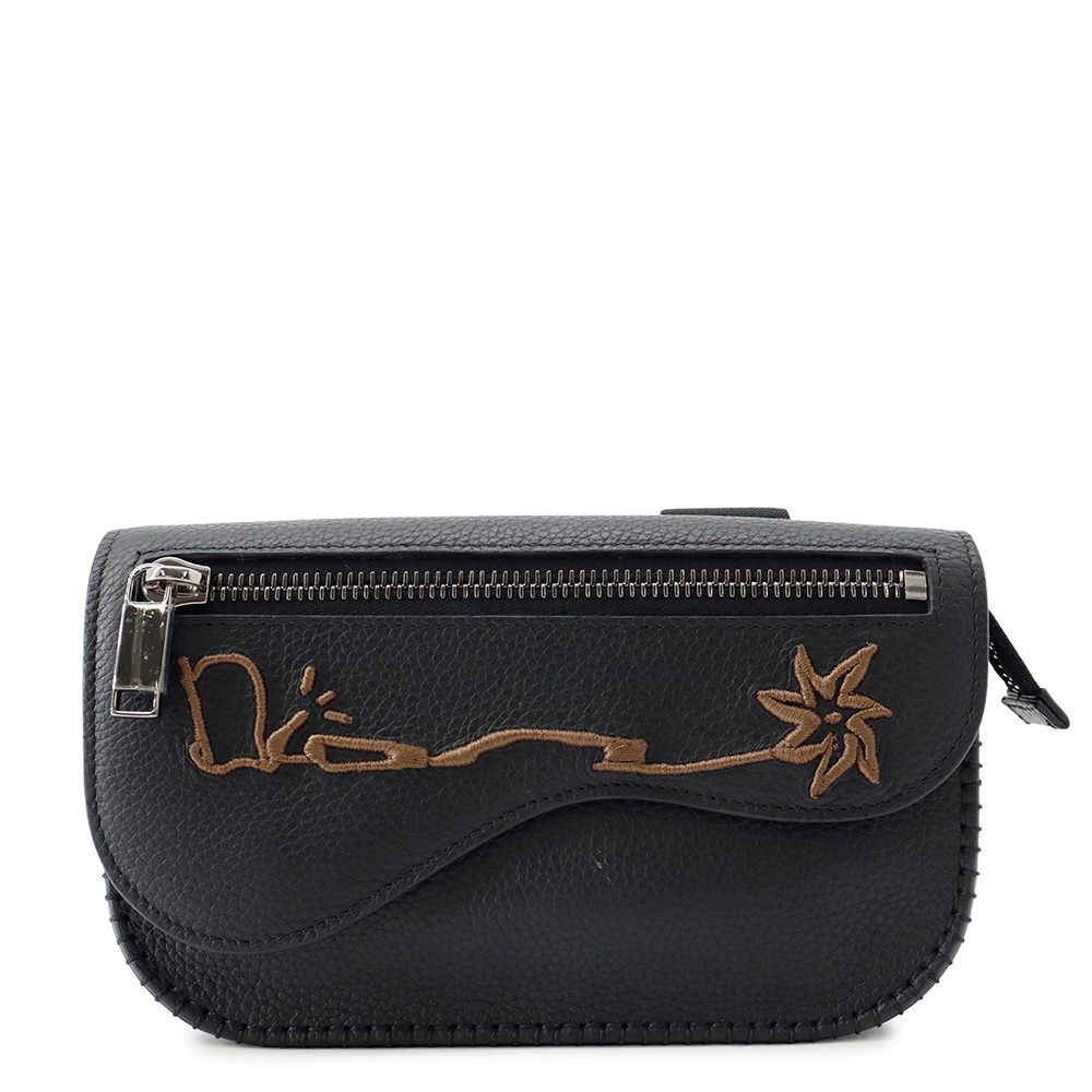 Dior Pouch Saddle Arm Cd Cj Cactus Jack Collaboration Embroidery Black