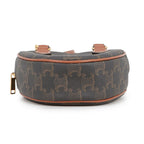 Celine Triomphe Heart Leather 2-Way Shoulder Bag Brown — view 3