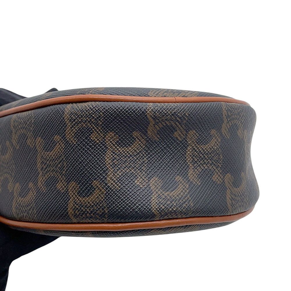 Celine Triomphe Heart Leather 2-Way Shoulder Bag Brown — view 7