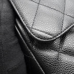 Chanel Chain Shoulder Bag Quilted 34 CC Logo Maxi Double Flap Caviar Leather — view 9