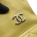 Chanel Chain Shoulder Bag Quilted CC Logo Caviar Leather — view 9
