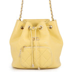 Chanel Chain Shoulder Bag Quilted CC Logo Caviar Leather