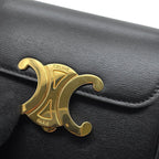 Celine Shoulder Bag Mini Claude Triomphe Black — view 6