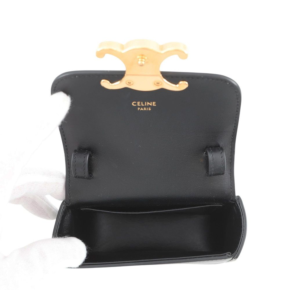 Celine Shoulder Bag Mini Claude Triomphe Black — view 5