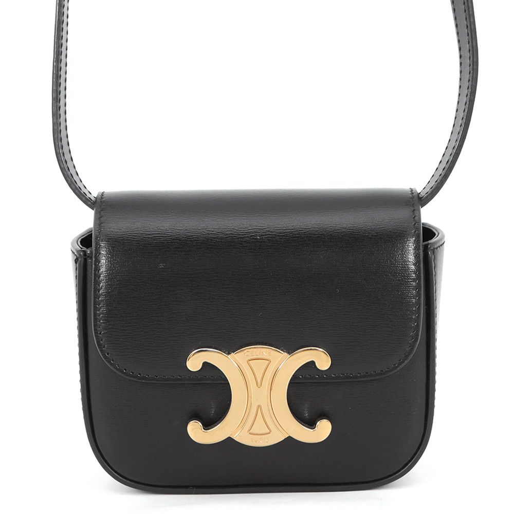 Celine Shoulder Bag Mini Claude Triomphe Black