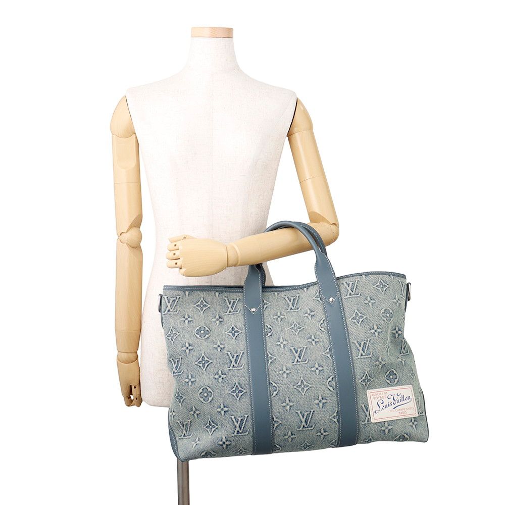 Louis Vuitton Tote Monogram Wash Denim Weekend NM — view 5