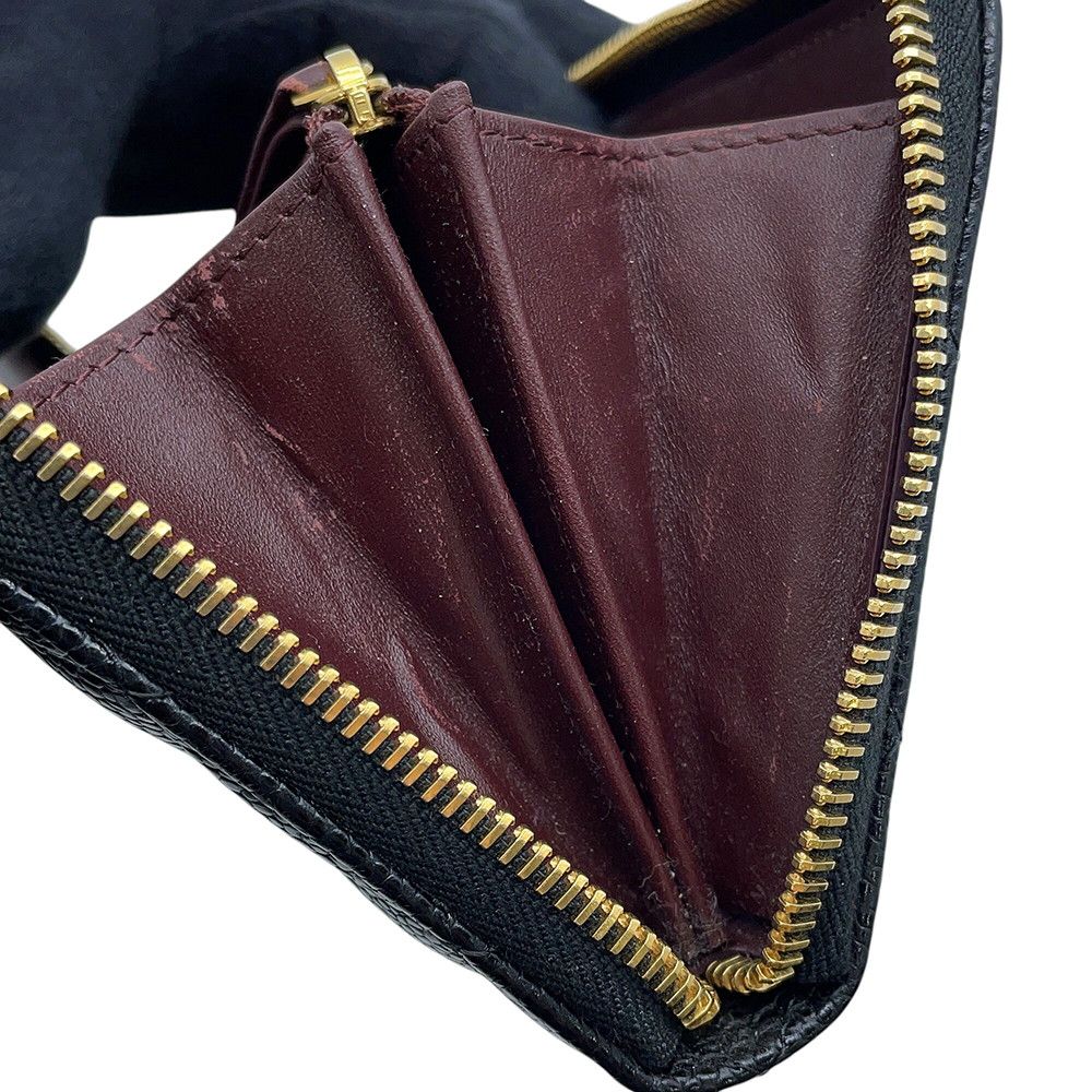 Chanel Wallet Quilted Classic Long Zip CC Logo Caviar Leather Black — view 8