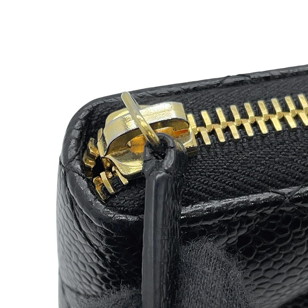 Chanel Wallet Quilted Classic Long Zip CC Logo Caviar Leather Black — view 6