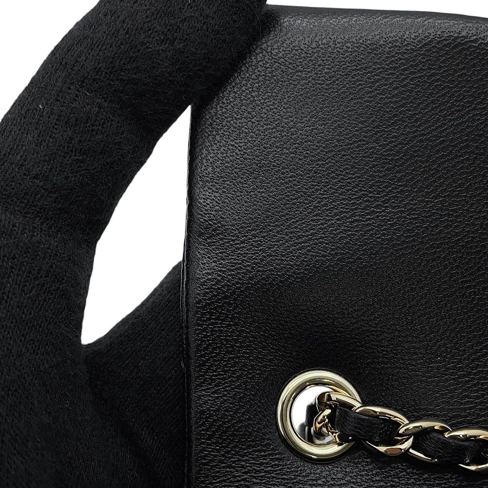 Chanel Charm CC Logo Quilted Mini Bag Lambskin Mini Pouch Case Black — view 9