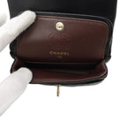 Chanel Charm CC Logo Quilted Mini Bag Lambskin Mini Pouch Case Black — view 6