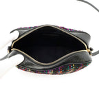 Saint Laurent Paris Shoulder Bag Tweed with Tassel Black — view 5