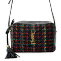 Saint Laurent Paris Shoulder Bag Tweed with Tassel Black