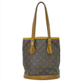 Louis Vuitton LV Bucket PM Monogram Shoulder Bag Tote Brown