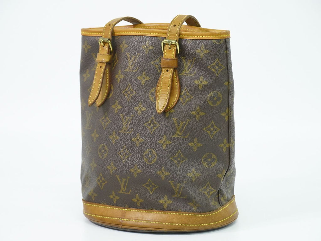 Louis Vuitton LV Bucket PM Monogram Shoulder Bag Tote Brown — view 2