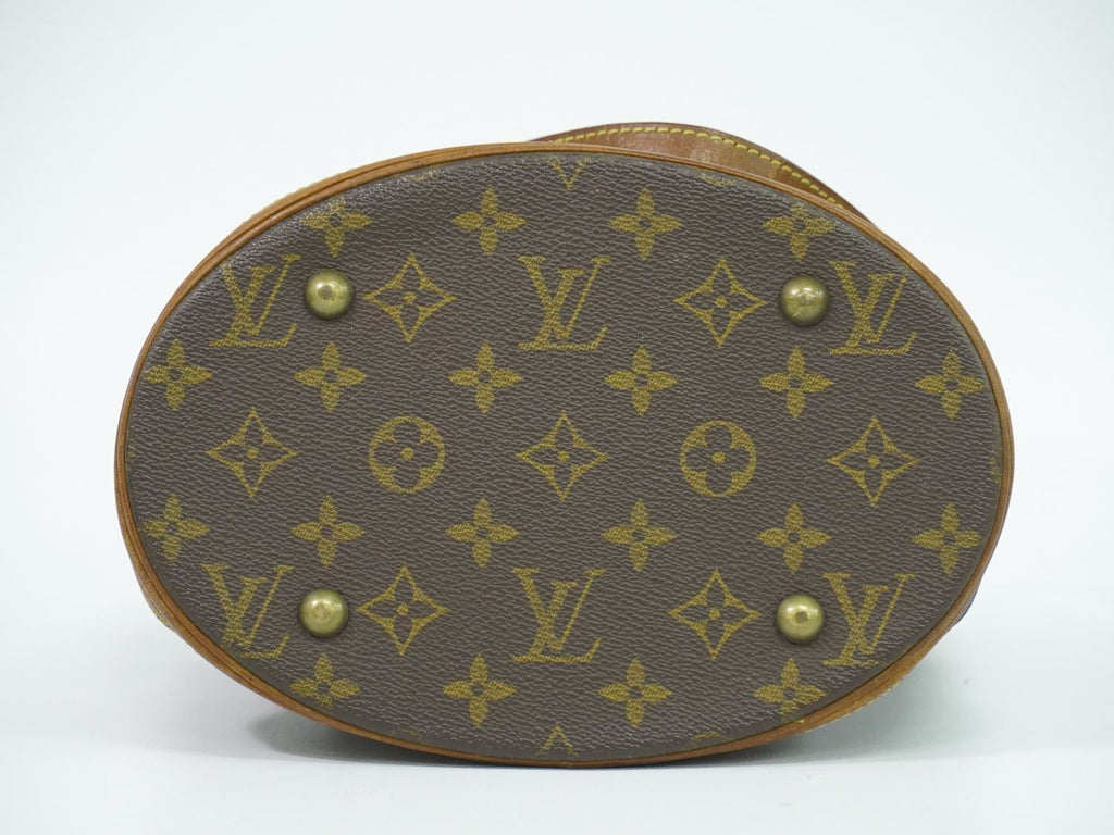Louis Vuitton LV Bucket PM Monogram Shoulder Bag Tote Brown — view 3