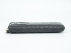 Chanel CC Logo Cambon Line Zip Around Wallet Calfskin Leather Black — view 3