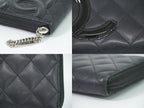 Chanel CC Logo Cambon Line Zip Around Wallet Calfskin Leather Black — view 6