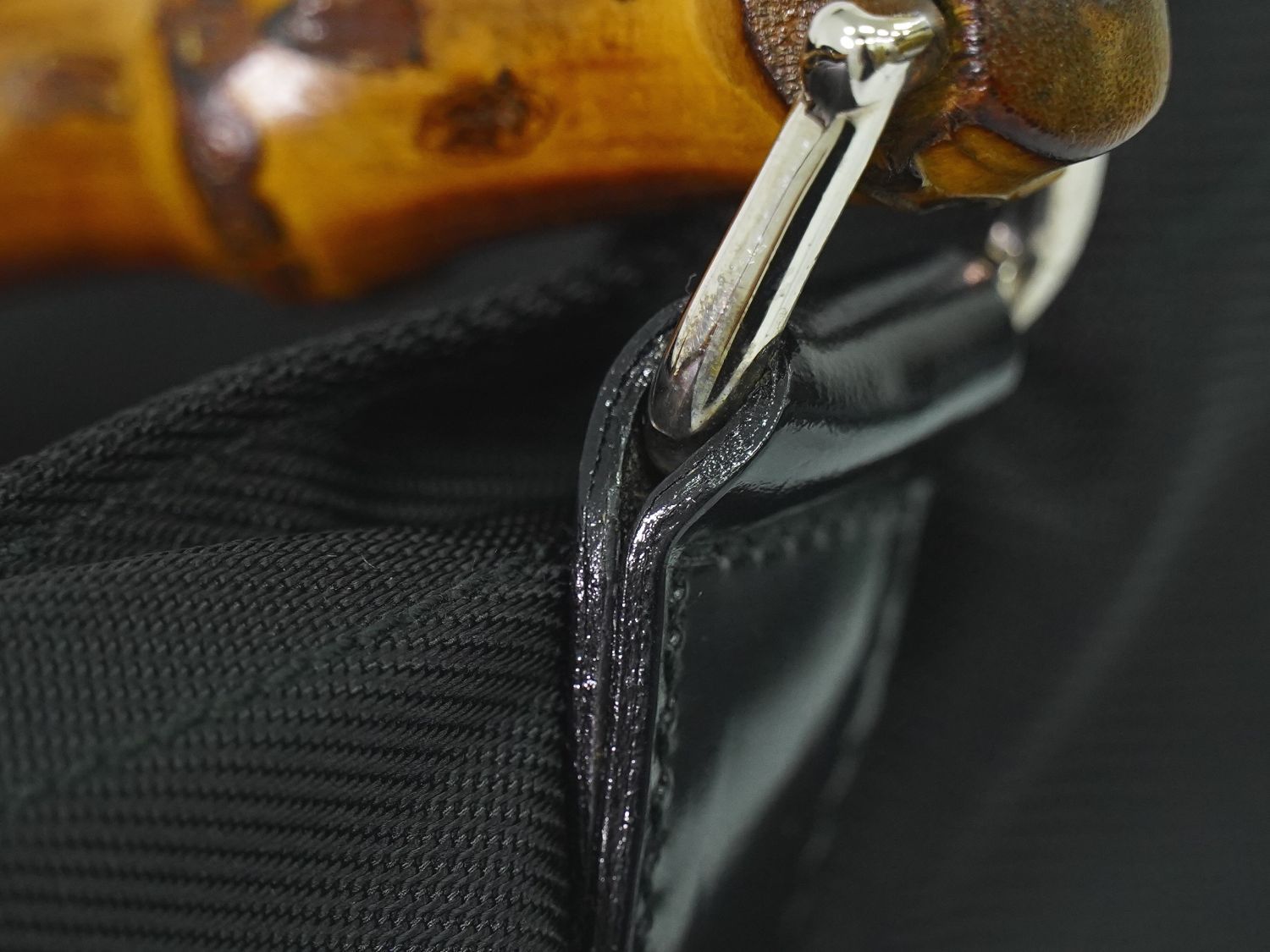 Gucci Bamboo Tote Canvas Black — view 6