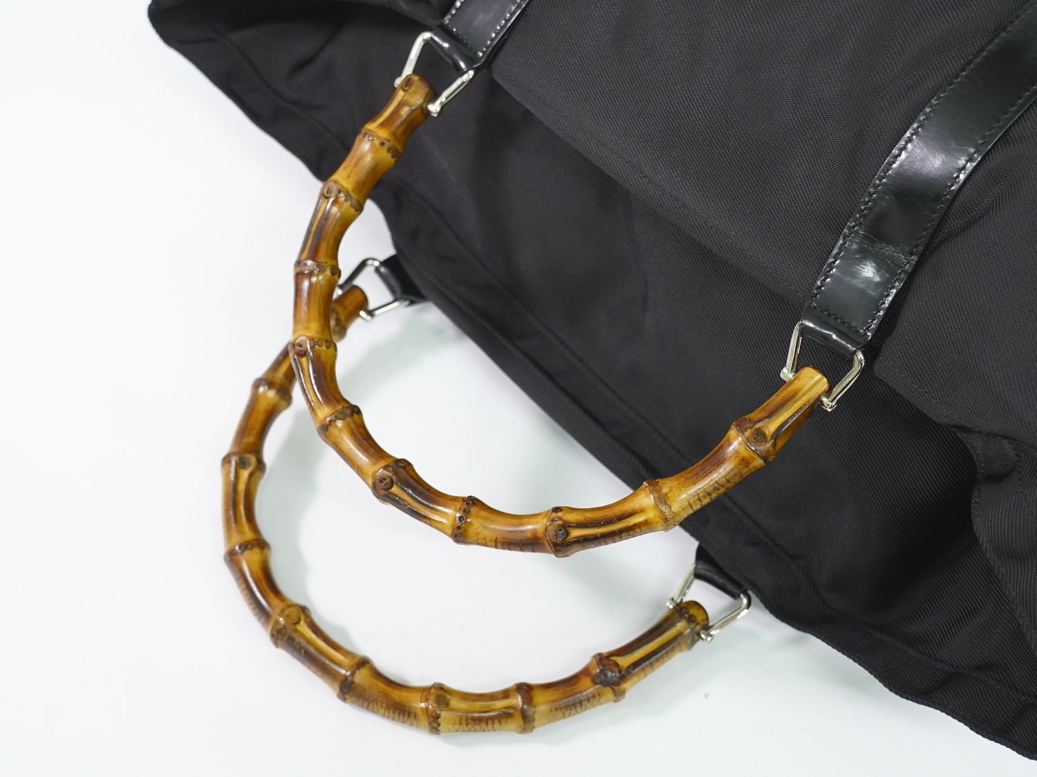 Gucci Bamboo Tote Canvas Black — view 4