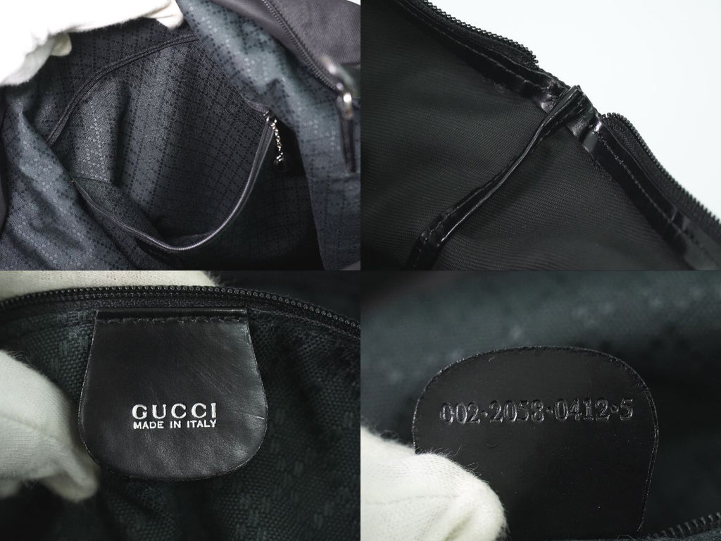 Gucci Bamboo Tote Canvas Black — view 9