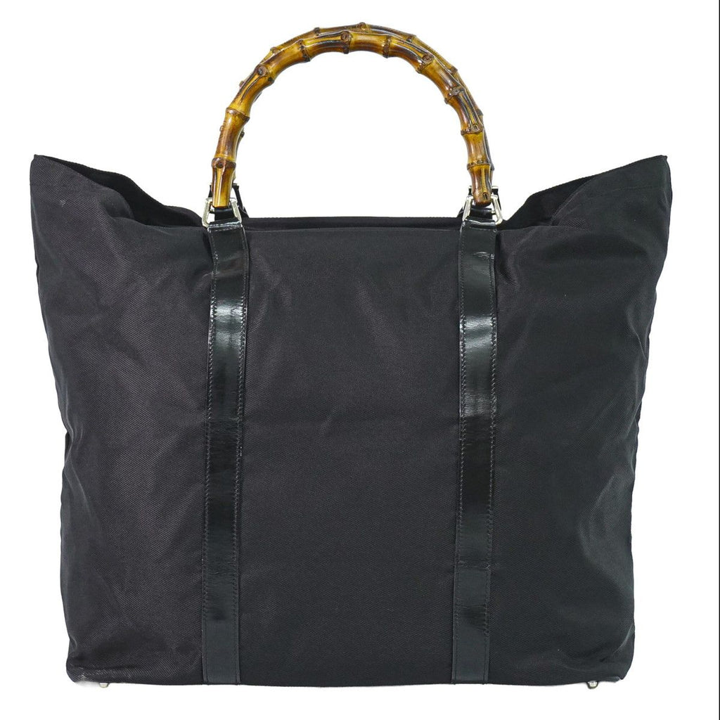 Gucci Bamboo Tote Canvas Black