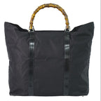 Gucci Bamboo Tote Canvas Black