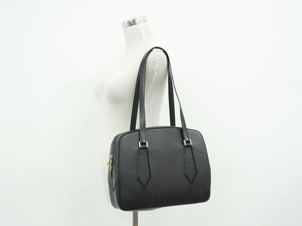 Louis Vuitton LV Voltaire Epi Leather Shoulder Bag Noir Black — view 6