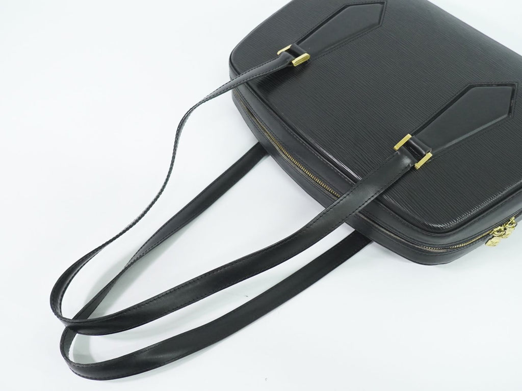 Louis Vuitton LV Voltaire Epi Leather Shoulder Bag Noir Black — view 4