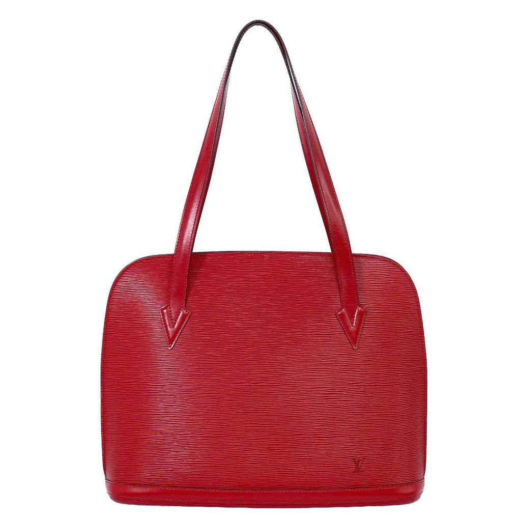 Louis Vuitton LV Lussac Epi Leather Shoulder Bag Tote Castilian