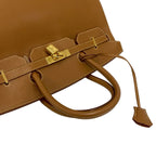 Hermes Birkin 40 Courchevel Boston Bag Tote Gold — view 4