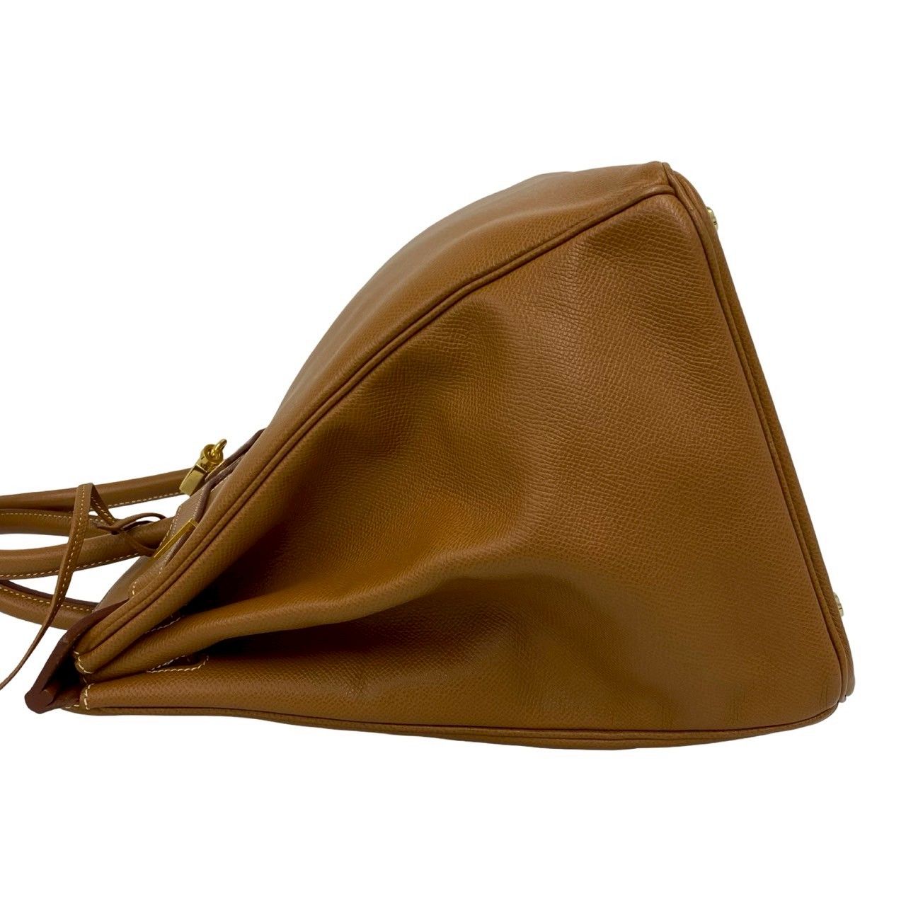 Hermes Birkin 40 Courchevel Boston Bag Tote Gold — view 5