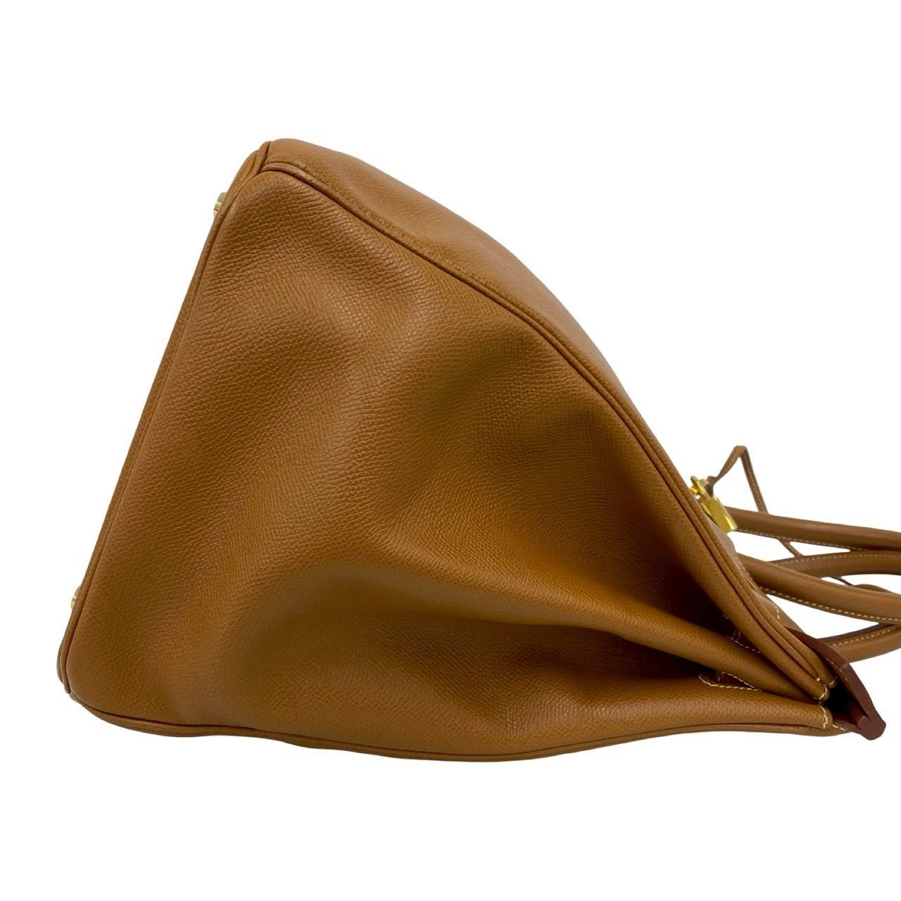 Hermes Birkin 40 Courchevel Boston Bag Tote Gold — view 6