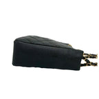 Chanel Box Card with Petite Shopping Tote PST CC Logo Caviar Leather Chain Black — view 6