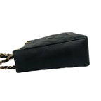 Chanel Box Card with Petite Shopping Tote PST CC Logo Caviar Leather Chain Black — view 5
